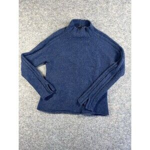 Cullen 100% Cashmere Sweater Women’s Large Blue Pullover Mock Neck Soft‎ Cozy